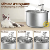 RVS Kattenfontein met Bewegingssensor