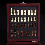 Houten Schaakset – Opbergdoos met Wijnaccessoires