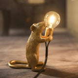 Goudkleurige Muis Tafellamp met Lichtbol