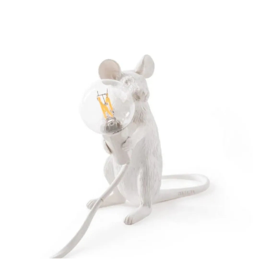 Goudkleurige Muis Tafellamp met Lichtbol