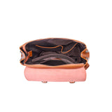 Leren Rugzak met Vintage Design en Gesp Sluiting