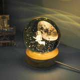 3D Kristallen Bol Nachtlamp met LED-Verlichting
