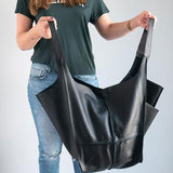 Oversized shopper tas van PU leer voor dames