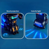 Transformer Politieauto met LED Verlichting – Blauw