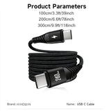Gevlochten USB-C Kabel – 240W Snellaadkabel
