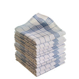 Katoenen Theedoeken Set – Wit & Blauw