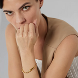 Tijdloze Bangle Armband Dames – Minimalistisch 18K Geplateerd Design