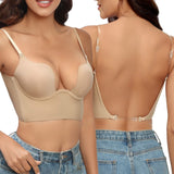 Onzichtbare Push Up BH met Lage Rug voor Perfecte Pasvorm