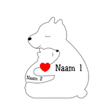 Gepersonaliseerde Houten Beren Familiepuzzel – Bruin