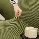 Elastische Bankhoes met Geribbelde Structuur – Groen