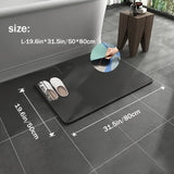 Antislip Badmat met Sneldrogend Oppervlak – Donkergrijs