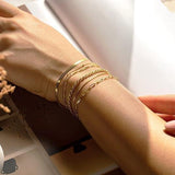 6-delige armbandenset dames van roestvrij staal