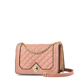 Dames crossbody tas met diamantstiksel en afneembare band