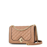 Dames crossbody tas met diamantstiksel en afneembare band
