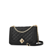 Dames crossbody tas met diamantstiksel en afneembare band