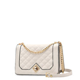 Dames crossbody tas met diamantstiksel en afneembare band