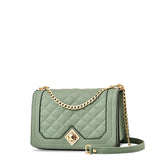 Dames crossbody tas met diamantstiksel en afneembare band