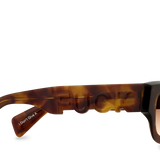 Rechthoekige Zonnebril Tortoise Stijlvol Design