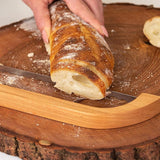 Houten Broodmes Bruin met Gebogen Handvat