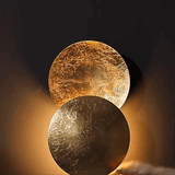 Gouden Halve Maan Wandlamp met LED Verlichting
