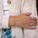 Gouden Dames Armband met Hartjes