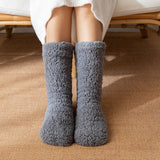 Witte Pluche Dames Huissokken