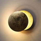 Gouden Halve Maan Wandlamp met LED Verlichting