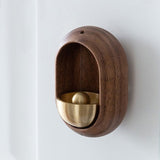 Houten Vogel Deurbel Bruin met Messing Bel