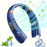 Oplaadbare Nekventilator Blauw met Display