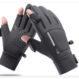 Touchscreen Handschoenen Zwart met Ritsvak