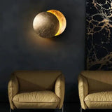 Gouden Halve Maan Wandlamp met LED Verlichting