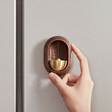 Houten Vogel Deurbel Bruin met Messing Bel