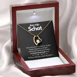 Hart Ketting Zilver met Dubbel Hart Hanger