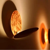Gouden Halve Maan Wandlamp met LED Verlichting