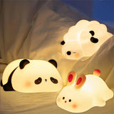 Panda LED Nachtlamp voor Kinderen – Wit & Zwart