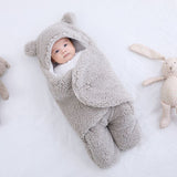 Baby Inbakerslaapzak Bruin met Beertjesoren