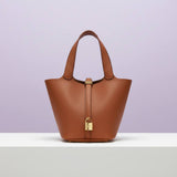 Elegante Handtas met Hangslot en Structuur