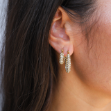 Gouden Hoepel Oorbellen met Kristallen voor Luxe Look