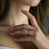 Dames Ring Zilver met Handen Design