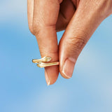 Dames Ring Zilver met Handen Design