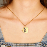Gepersonaliseerde Foto Ketting Goud met Envelop Hanger