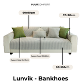 Lichtgrijze Bankhoes met Visgraatpatroon
