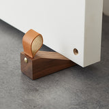 Bruine Houten Deurstopper met Handgreep