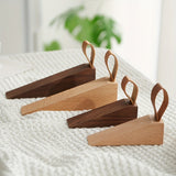 Bruine Houten Deurstopper met Handgreep