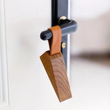 Bruine Houten Deurstopper met Handgreep