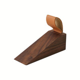 Bruine Houten Deurstopper met Handgreep