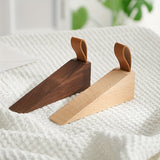 Bruine Houten Deurstopper met Handgreep