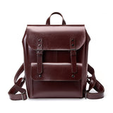 Leren Rugzak met Vintage Design en Gesp Sluiting