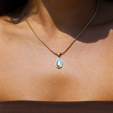Elegante Druppel Ketting met Steen voor Tijdloze Look
