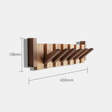 Houten Wandkapstok met Inklapbare Haken